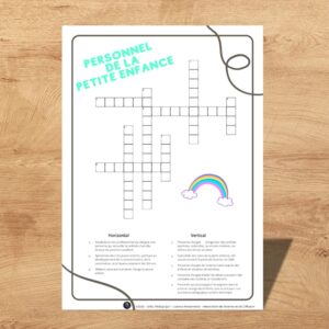 mots croisés personnel de la petite enfance