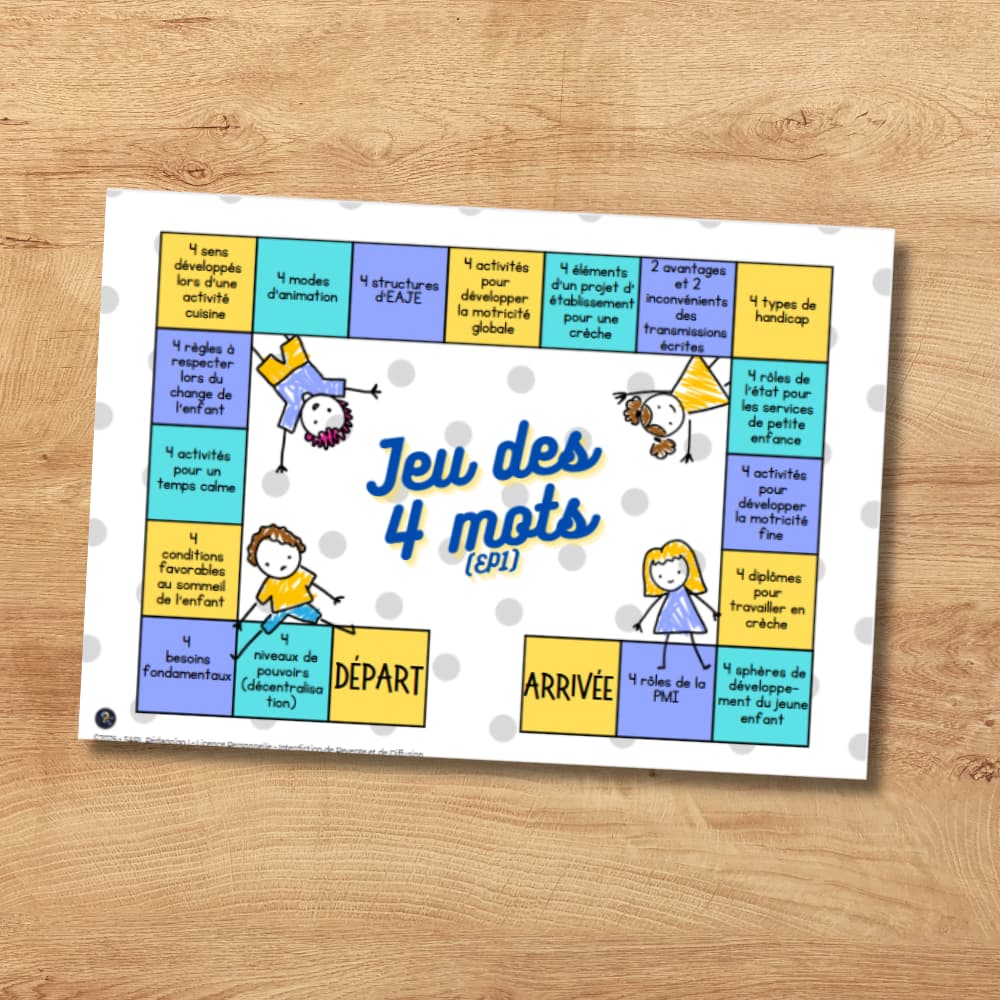 jeu des 4 mots alimentation de l'enfant et de l'adolescent