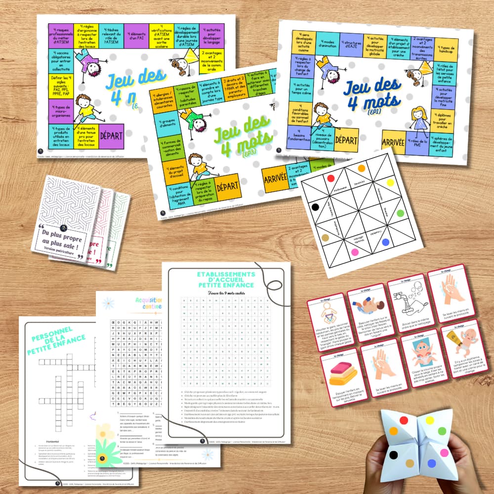 pack petite enfance cap aepe | jeux pédagogiques pdf | activités ludiques vocabulaire et protocoles | ressources formation petite enfance